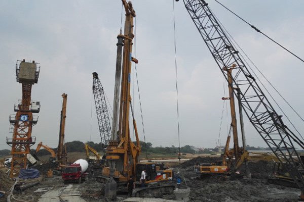 XCMG rotary drilling rig help to build constructions in Indonesia