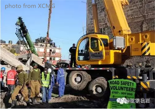 XCMG truck crane in rescue