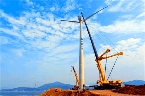 XCMG crane 1200 ton lift the wind turbine generator