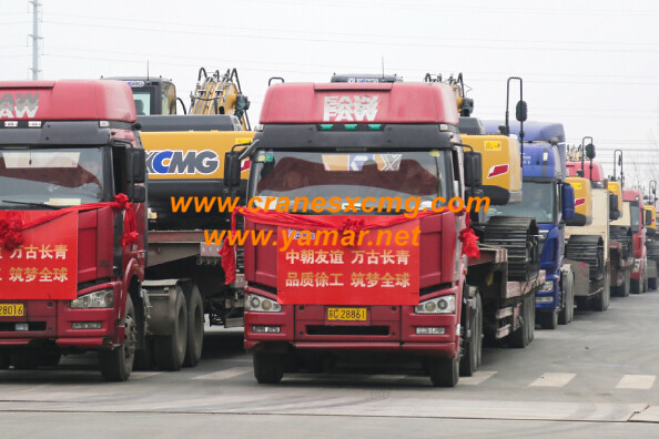 XCMG big excavators export to North Korea